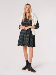 Apricot Green Woven Check Shirt Dress - Image 3 of 4