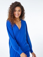 Roman Dark Blue V-Neck Long Sleeve Jumper - Image 5 of 6