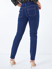 Roman Dark Blue Petite Full Length Twill Jeans - Image 3 of 5