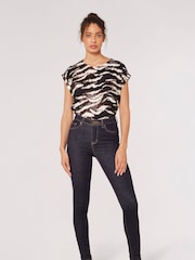 Apricot Blue Sienna Raw Denim Skinny Jeans - Image 3 of 5