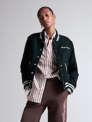 Sporty & Rich Green Syracuse Wool Varsity Jacket - Image 1 of 14