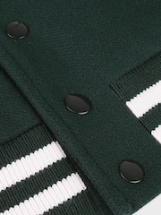 Sporty & Rich Green Syracuse Wool Varsity Jacket - Image 14 of 14