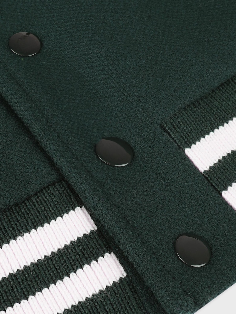 Sporty & Rich Green Syracuse Wool Varsity Jacket - Image 14 of 14