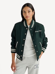 Sporty & Rich Green Syracuse Wool Varsity Jacket - Image 2 of 14