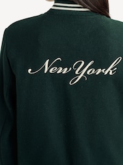 Sporty & Rich Green Syracuse Wool Varsity Jacket - Image 6 of 14