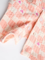 Multi Pastel Checkerboard Baby Vest 100% Cotton Rompers 3 Pack - Image 13 of 13