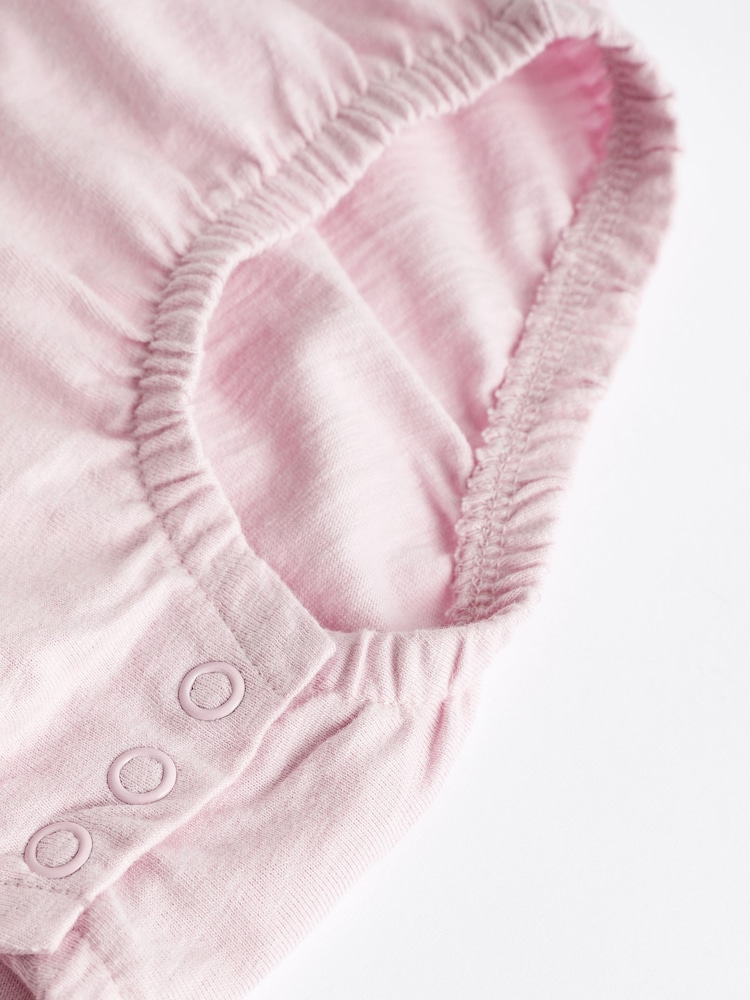 Pink Purple Skater Baby T-Shirt Rompers 3 Pack - Image 7 of 8