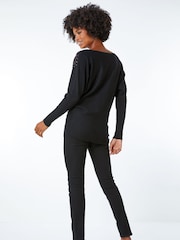 Roman Black Sparkle Embellished Jumper - Image 2 of 5