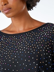 Roman Black Sparkle Embellished Jumper - Image 4 of 5