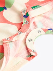Bright Blue/Green/Orange Fruit Baby Vest Rompers 3 Pack - Image 7 of 7