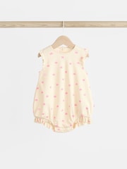 Pink/White Heart Baby Bloomer 100% Cotton Rompers 3 Pack - Image 3 of 11