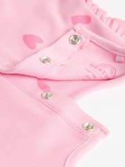 Pink/White Heart Baby Bloomer 100% Cotton Rompers 3 Pack - Image 9 of 11
