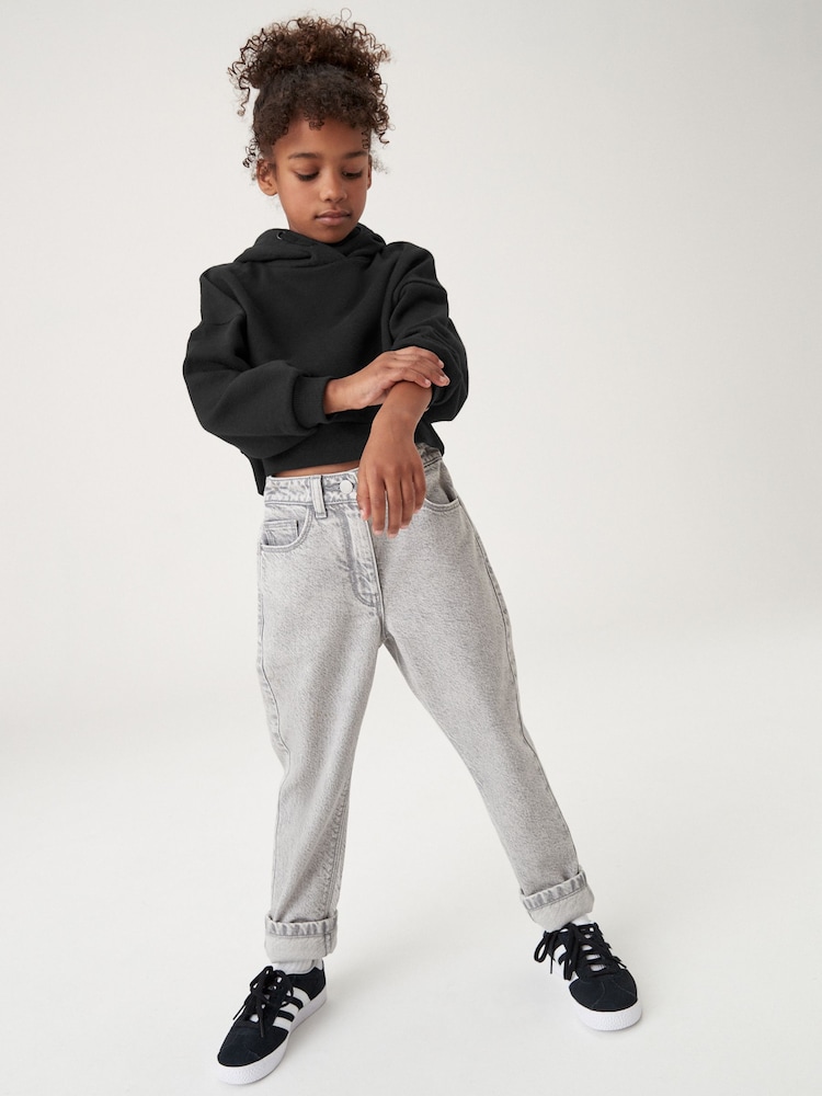 Noir - Sweat à capuche court (3-16 ans) - Image 2 de 5