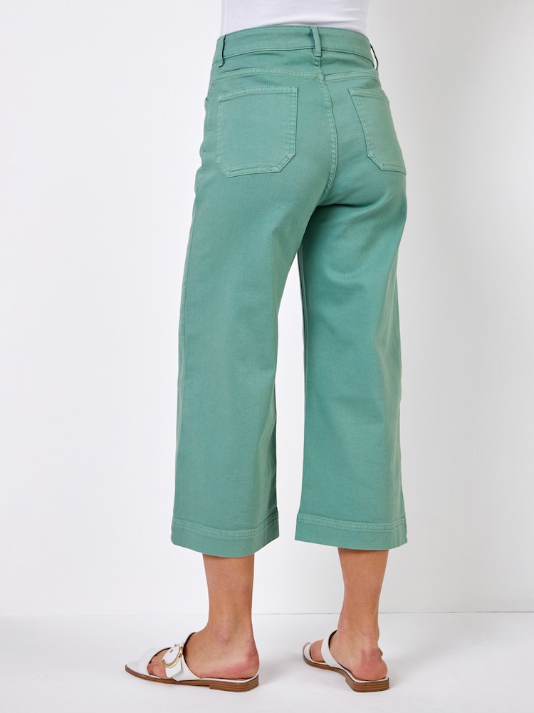 Roman Green Green Denim Culottes - Image 2 of 4