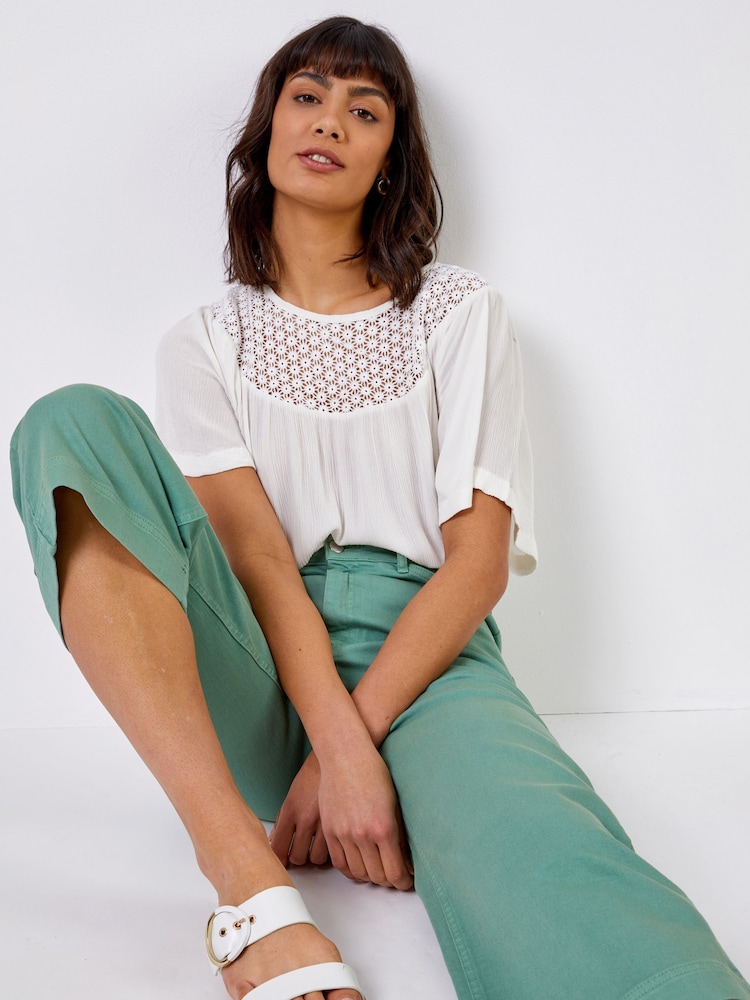Roman Green Green Denim Culottes - Image 4 of 4