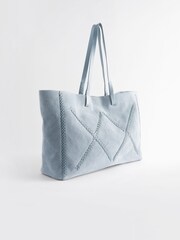 Niebieski - Oversized Leather Shopper Bag - Image 4 of 8