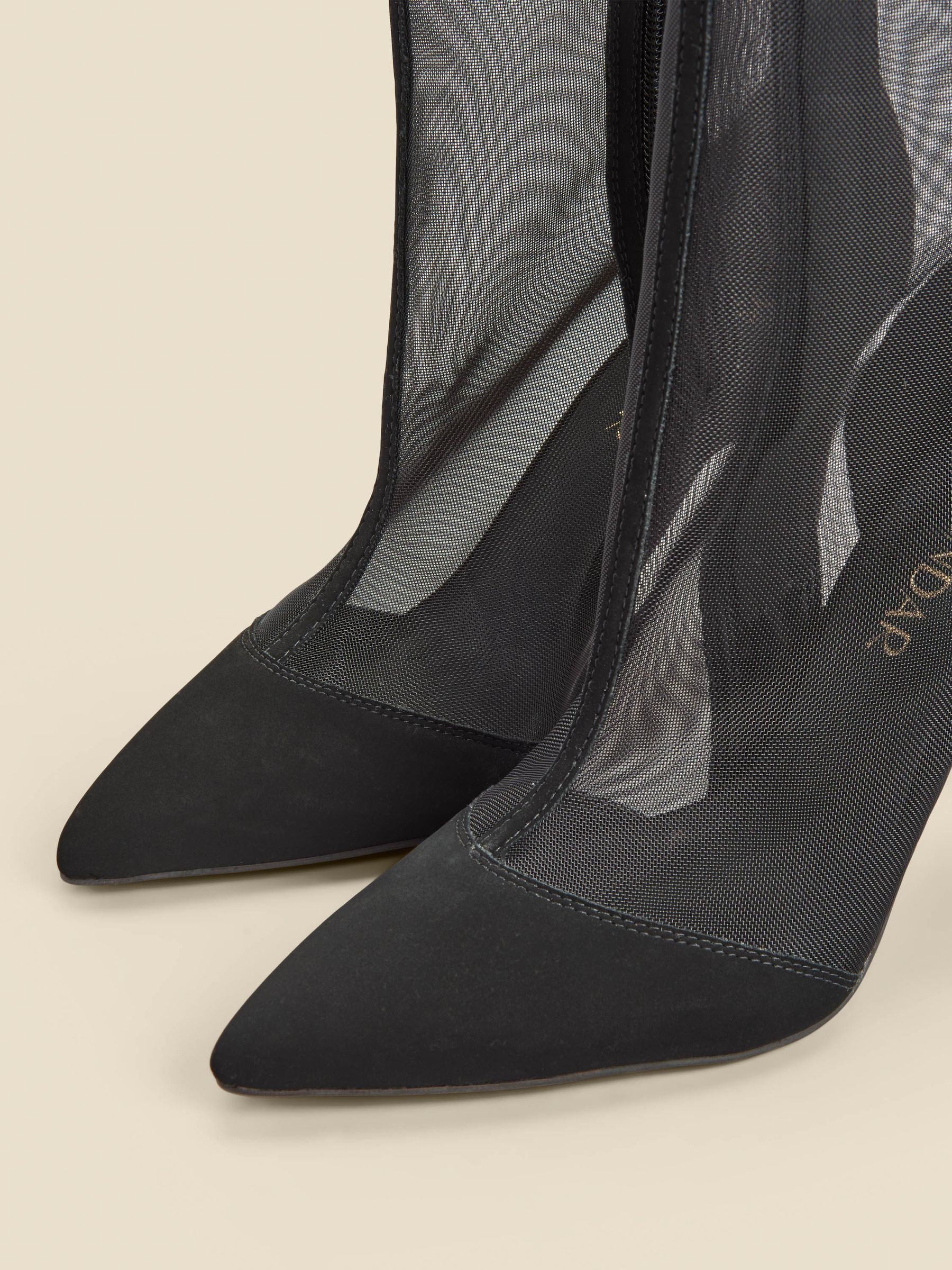 Buy Sosandar Black Suede Stiletto With Mesh Panel Ankle Boots from Next USA