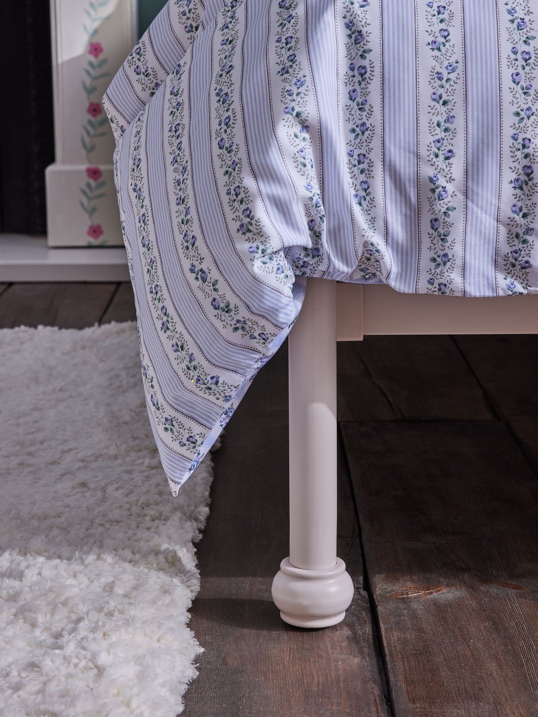 Buy Cath Kidston Pink Upholstered Metal Tie Bed from the Next UK