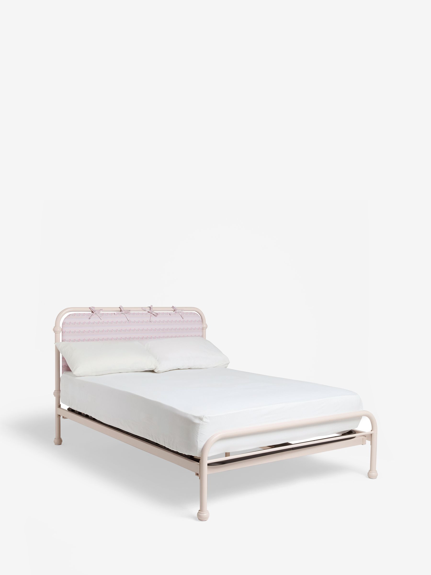 Buy Cath Kidston Pink Upholstered Metal Tie Bed from the Next UK