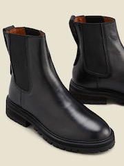 Sosandar Black Chunky Sole Leather Chelsea Boot - Image 3 of 5