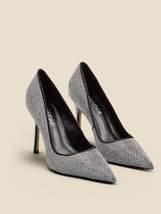 Sosandar Silver Hot Fix Court Shoes - Image 1 of 5