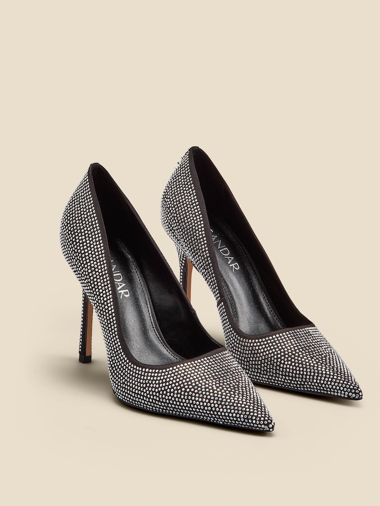 Sosandar Silver Hot Fix Court Shoes - Image 1 of 5