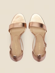 Sosandar Gold Barely There High Heel Sandals - Image 3 of 3