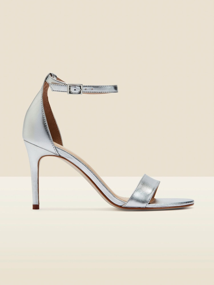 Sosandar Silver Barely There High Heel Sandals - Image 1 of 3