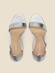 Sosandar Silver Barely There High Heel Sandals - Image 3 of 3