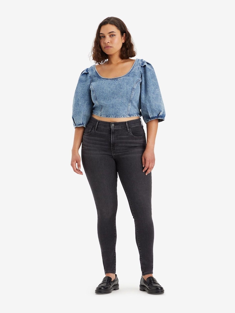 Черный - Джинсы облегающего кроя с завышенной талией Levi's® 720™  - Изображение 1 из 9