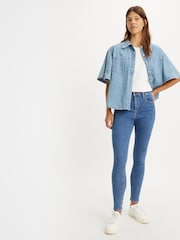 Синий - Джинсы облегающего кроя с завышенной талией Levi's® 720™  - Изображение 1 из 9