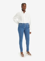 Синий - Джинсы облегающего кроя с завышенной талией Levi's® 720™  - Изображение 4 из 9