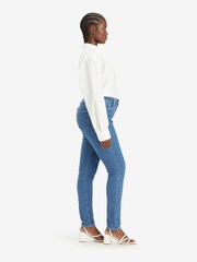 Синий - Джинсы облегающего кроя с завышенной талией Levi's® 720™  - Изображение 6 из 9