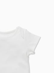 MORI Organic Cotton & Bamboo Short Sleeve Envelope Neckline Bodysuit - Image 2 of 3