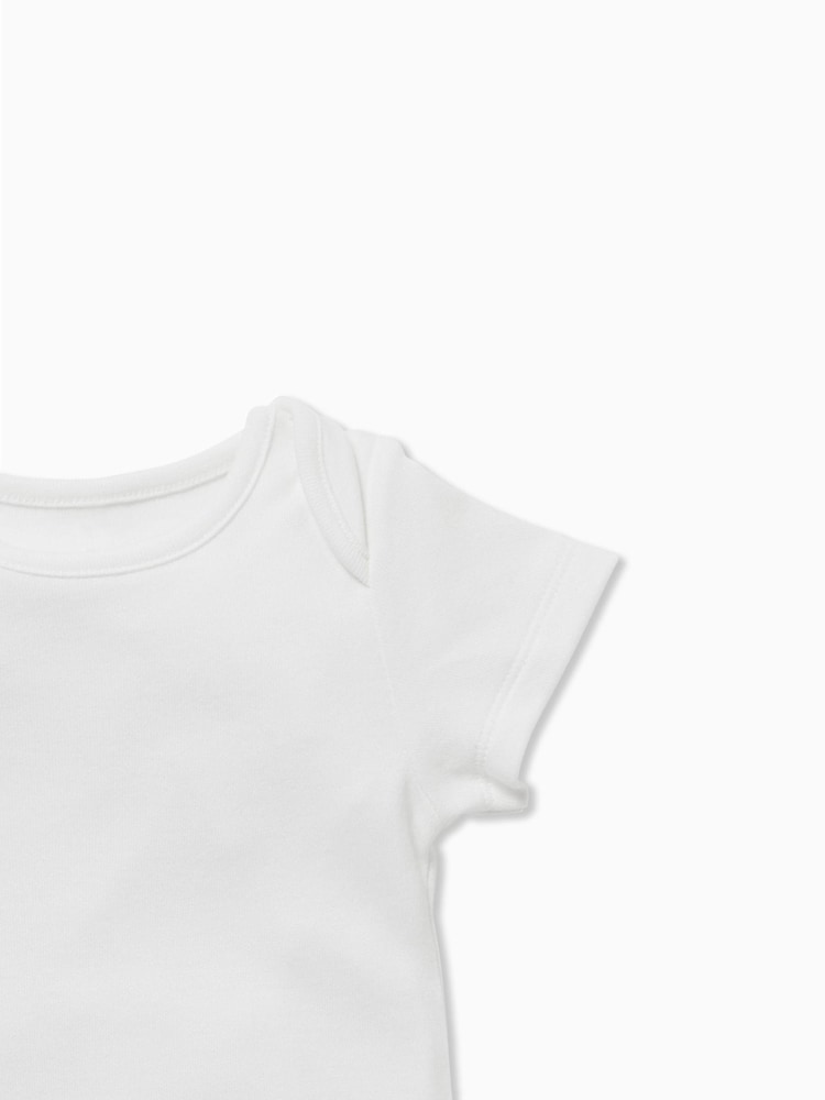 MORI Organic Cotton & Bamboo Short Sleeve Envelope Neckline Bodysuit - Image 2 of 3