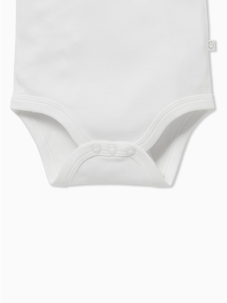 MORI Organic Cotton & Bamboo Short Sleeve Envelope Neckline Bodysuit - Image 3 of 3