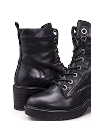 Moda In Pelle Bellzie Lace Up Leather Ankle Boots - Image 3 of 5