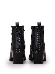Moda in Pelle Maevie Pointed Side Zip Western Boots Stud Back Detail - Image 3 of 5