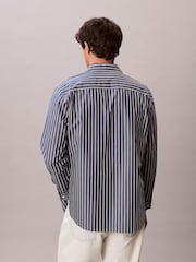 Calvin Klein Relaxed Cotton Poplin Stripe Shirt - Imagen 2 de 7