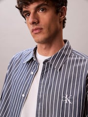Calvin Klein Relaxed Cotton Poplin Stripe Shirt - Imagen 4 de 7