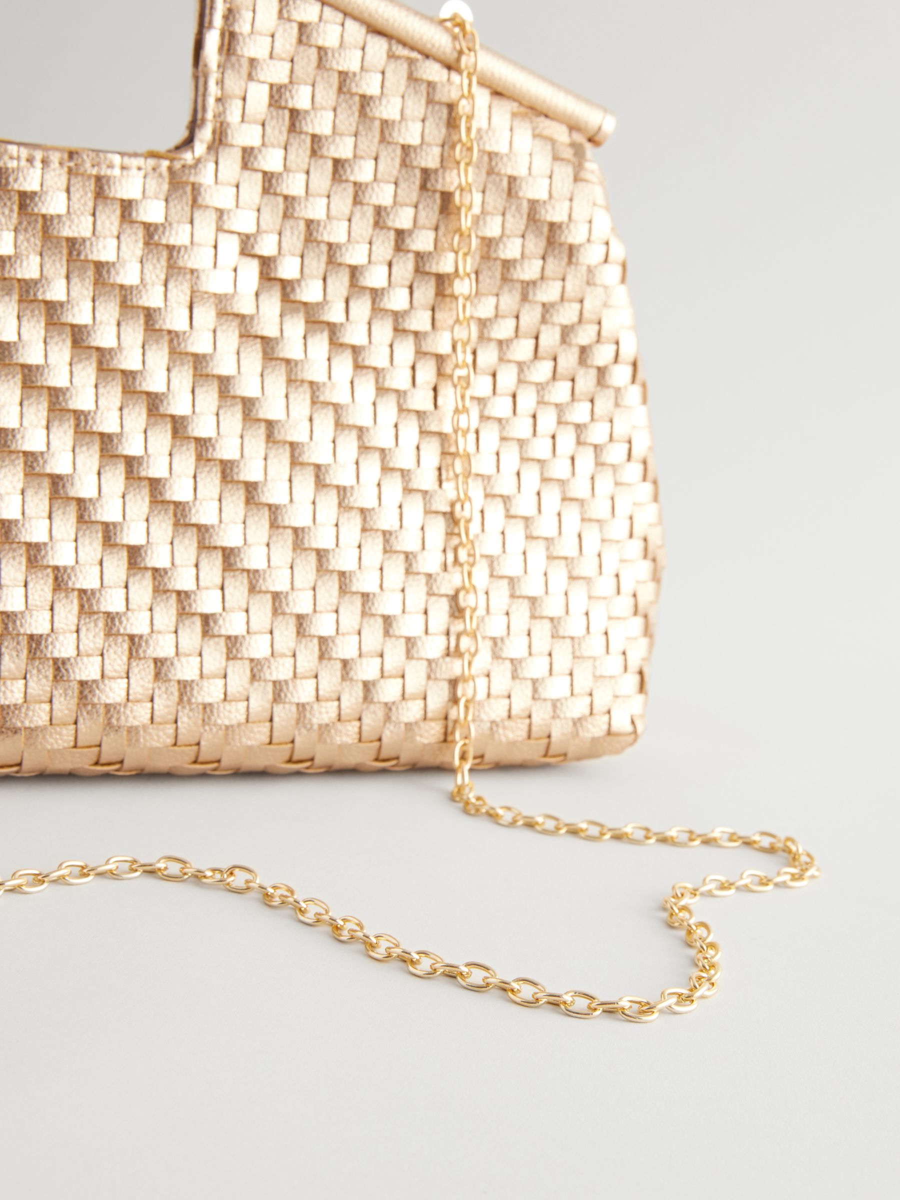Gold metal bag on sale