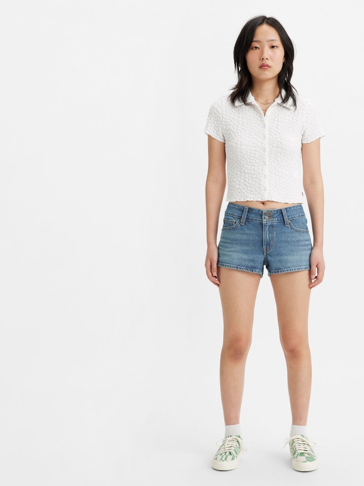 Levi's® Blue Superlow 100% Cotton Shorts - Image 1 of 5 Levi's® Blue Superlow 100% Cotton Shorts - Image 1 of 5