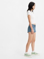 Levi's® Blue Superlow 100% Cotton Shorts - Image 3 of 5