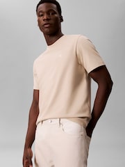 Calvin Klein Cream Monogram T-Shirt - Image 3 of 5