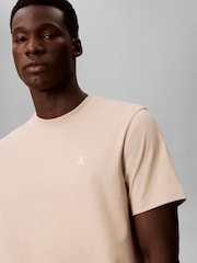Calvin Klein Cream Monogram T-Shirt - Image 4 of 5
