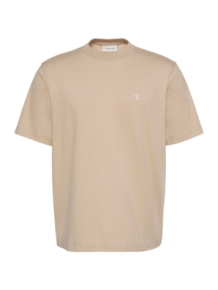 Calvin Klein Cream Monogram T-Shirt - Image 5 of 5