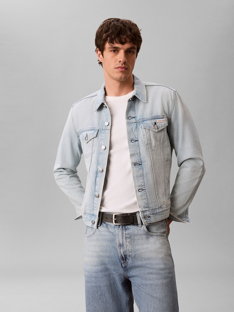 Calvin Klein Slim Denim Trucker Jacket - 6의 이미지 1