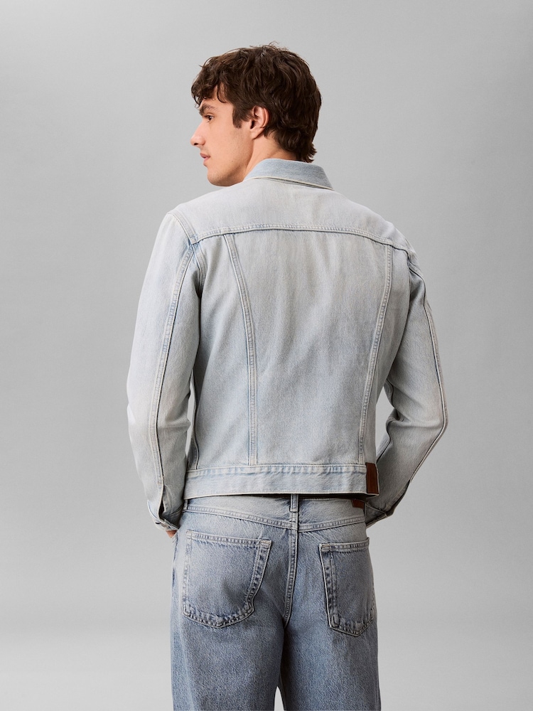 Calvin Klein Slim Denim Trucker Jacket - 6의 이미지 2
