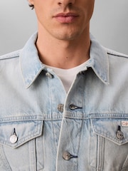Calvin Klein Slim Denim Trucker Jacket - 6의 이미지 4