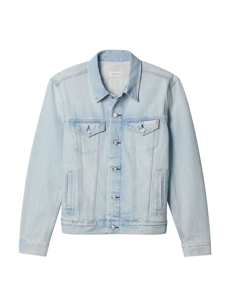 Calvin Klein Slim Denim Trucker Jacket - 6의 이미지 6